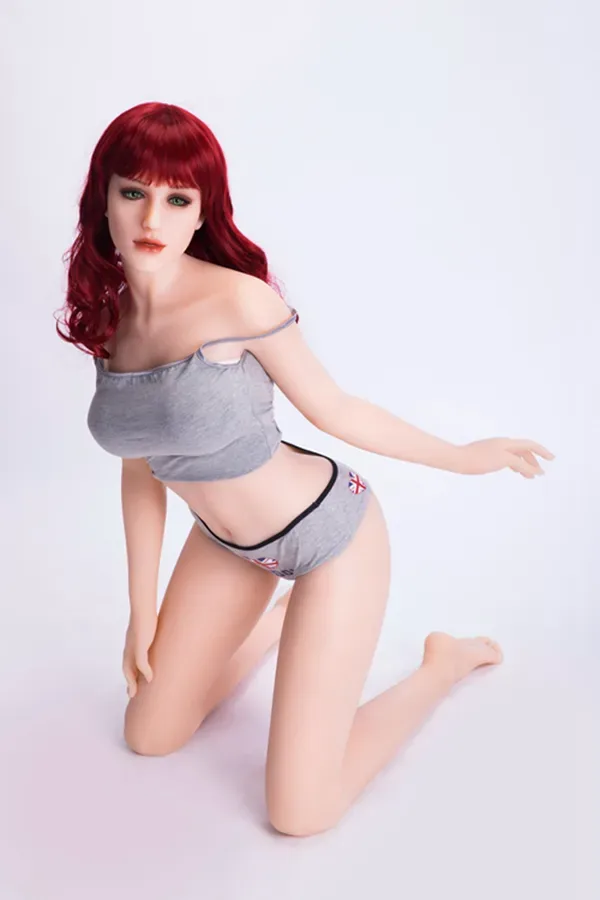 Sanhui 156cm E-cup #6 Head Silicone Sex Doll Red Hair Big Tits American Love Dolls Meimei view 2