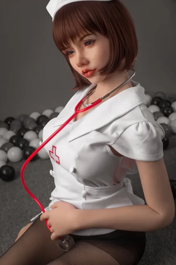 Sienna Silicone #35 Head SanHui Doll 156cm E-Cup Sex Doll Realistic Nurse Female Real Dolls Bob Hairstyle Asian Love Doll view 3
