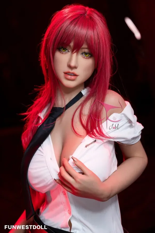 Chloe 162cm(5.31ft) F Cup Sex Doll Funwest Doll #035 Head 3d Facial Features Red Hair American Love Dolls Adult Real Doll TPE Materials view 2