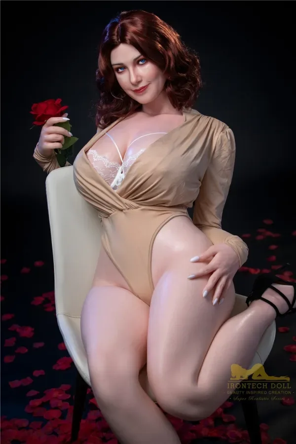 Fiona - Sexy Busty BBW Sex Doll 160cm H-cup Huge Breasts Mature Looking European Love Doll High Quality Silicone Female Real Doll by Irontech Brand view 5
