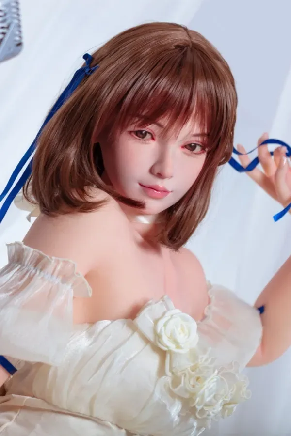 Bezlya Lifelike Silicone Head Sex Doll 155cm Petite Body Sexy A-cup Small Breast Love Doll Docile Asian Real Doll Chana view 3
