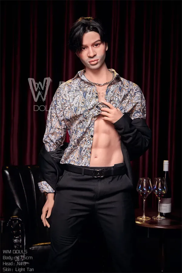 Kino  WM N6 Head Sexdoll Attractive Beard Strong Muscles TPE American Sex Dolls 175cm (5.74ft) Real Doll Male Love Doll view 3