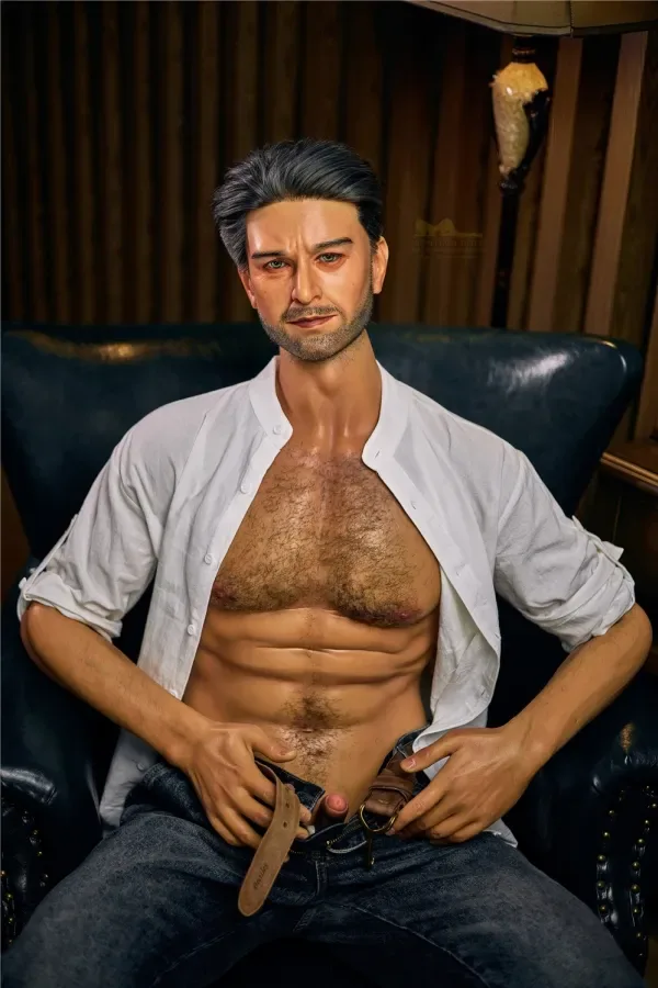 Irontech Silicone Male Sex Dolls 176cm Brown Skin Strong Muscle American Mature Uncle Love Doll William view 2