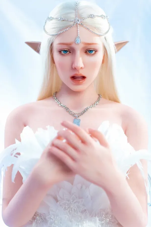 Gigi 163cm B-cup Small Breasts Platinum Silicone XYcolo Sex Doll European Fair Skin Snow-white Hair Fairy Elf Love Dolls view 7