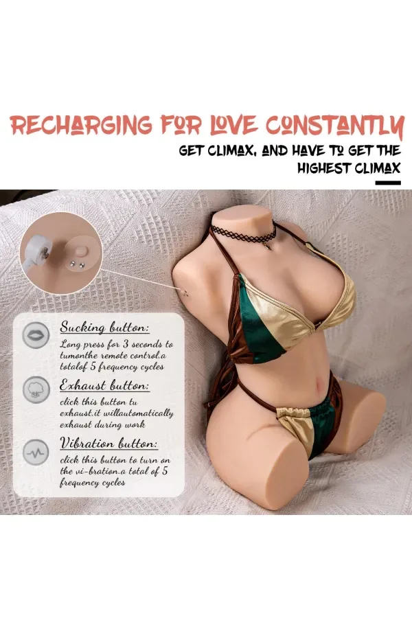 Jessie 15.14lb Life Size Yeloly Sex Doll Sucking Function Torso Love Doll Masturbation Toys view 7