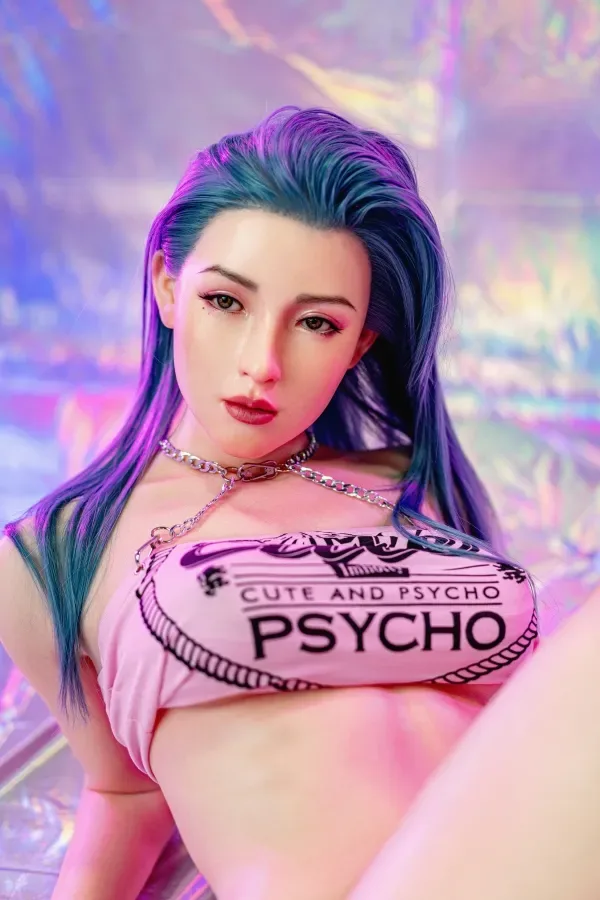 ZELEX 170cm C Cup GE07 Silicone Love Doll Lovers Stylish Green Hair Asian adult Sex Dolls Carmen view 2