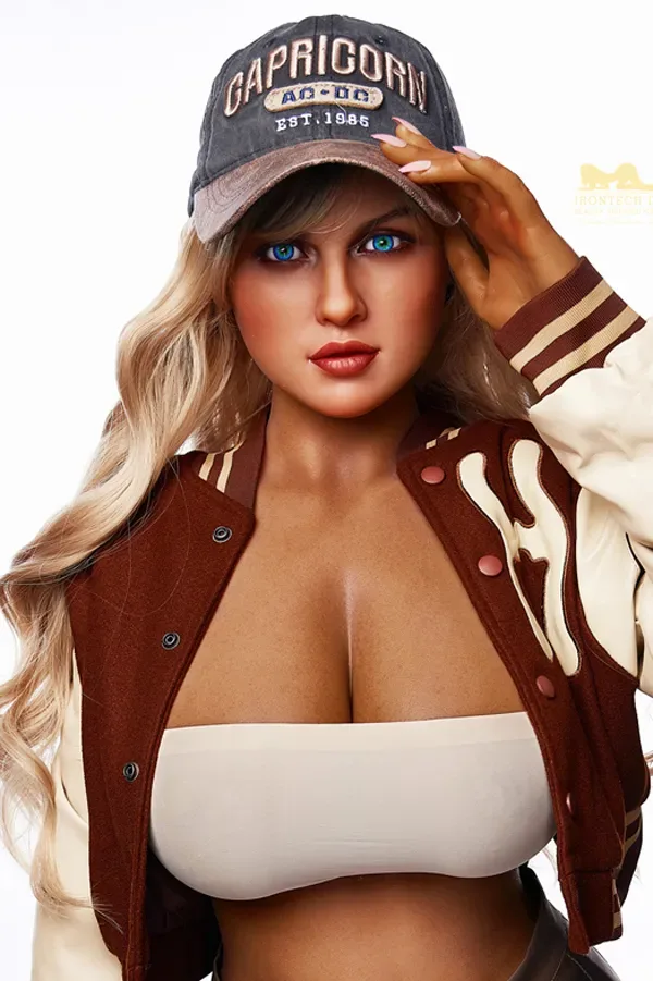 Jazlyn 165cm (5.41ft) G Cup Sex Doll Irontech Doll S18 Blonde Hair Plump American Love Dolls Thick Real Doll Silicone Materials