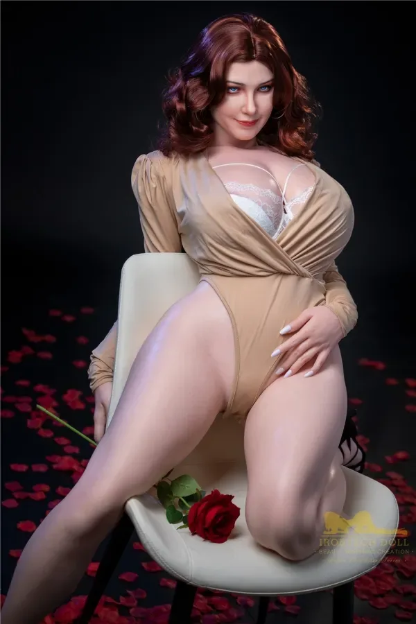Fiona - Sexy Busty BBW Sex Doll 160cm H-cup Huge Breasts Mature Looking European Love Doll High Quality Silicone Female Real Doll by Irontech Brand view 4