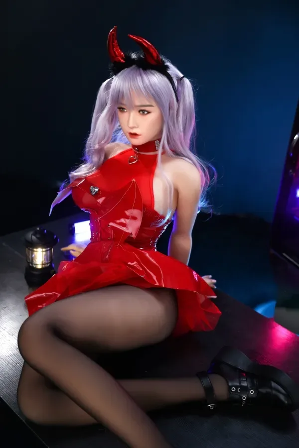 Emily Hybrid Head #68 DL Doll 163cm (5.35ft) F cup Sex Doll Purple Hair Cosplay Real Dolls Asian Love Doll view 3