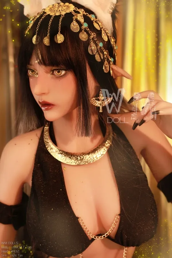 Elmas 158cm(5.18ft) A Cup TPE Sex Doll Noble Beauty #432 Head Wm Doll Gorgeous Makeup American Love Dolls Furry Real Doll view 3