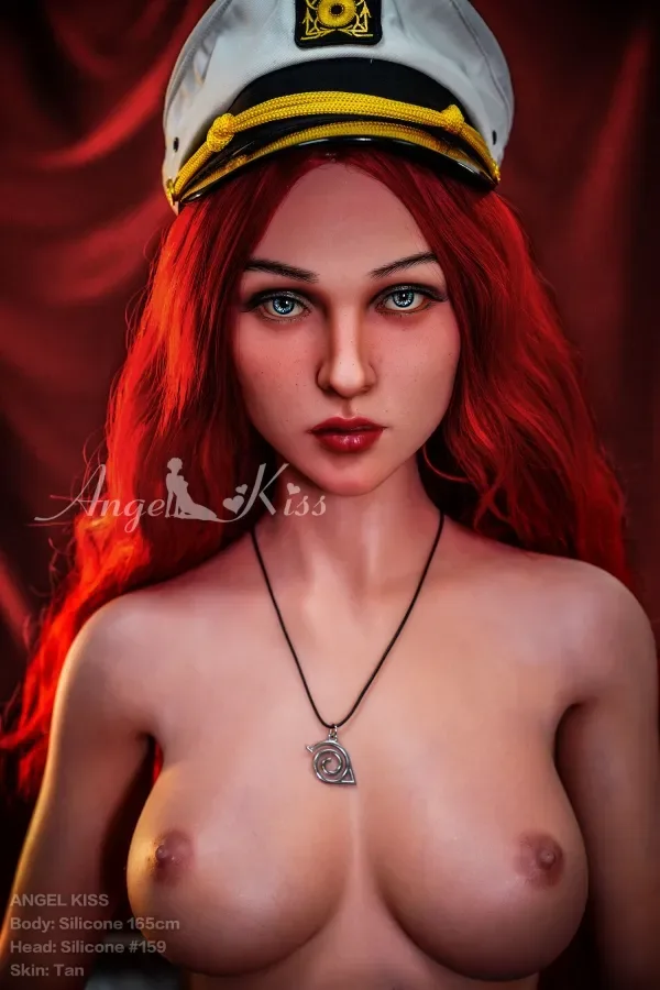 Casey 165cm (5.41ft) F Cup Sex Doll Angelkiss Doll LS10 Head Tanned Skin Red Hair American Sexdolls Curvy Real Doll Silicone Materials view 3