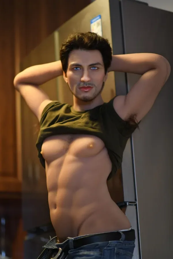 Tom 170cm Silicone Head + TPE Body 6YE Doll Handsome Tan Skin Firm Muscles Huge Penis Male Sex Dolls view 8