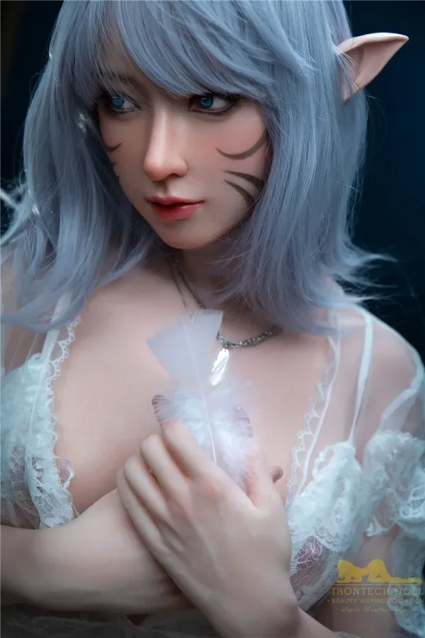 Brooklyn 166cm (5.45ft) Delicate Skin Silicone Furry Sex Doll Full Size C Cup Love Dolls Curvy Real Doll Irontech Doll S6 Head view 1