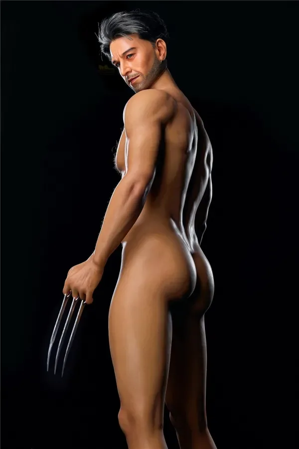 Irontech Silicone Male Sex Dolls 176cm Brown Skin Strong Muscle American Mature Uncle Love Doll William view 3