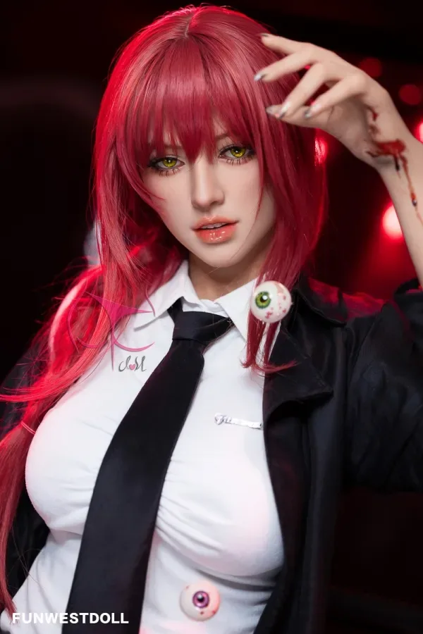Chloe 162cm(5.31ft) F Cup Sex Doll Funwest Doll #035 Head 3d Facial Features Red Hair American Love Dolls Adult Real Doll TPE Materials view 3