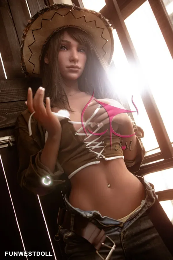 Chyna TPE 158cm(5.18ft) C cup Sex Doll Funwest Doll Graceful Figure Cowgirl American Love Dolls Tanned Skin Real Doll view 4