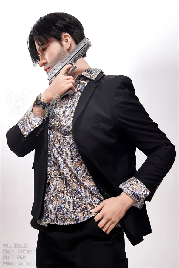 Kino  WM N6 Head Sexdoll Attractive Beard Strong Muscles TPE American Sex Dolls 175cm (5.74ft) Real Doll Male Love Doll view 6