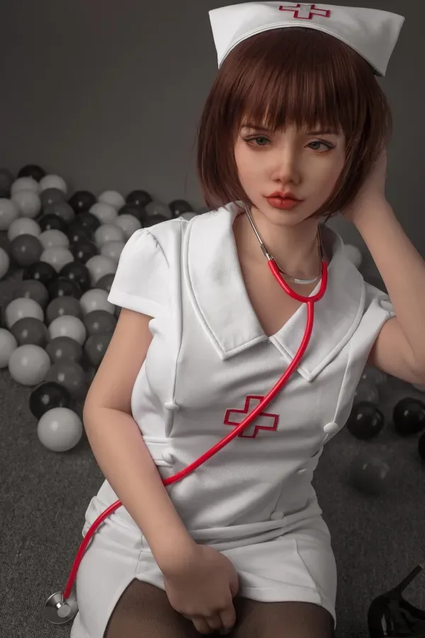 Sienna Silicone #35 Head SanHui Doll 156cm E-Cup Sex Doll Realistic Nurse Female Real Dolls Bob Hairstyle Asian Love Doll view 4