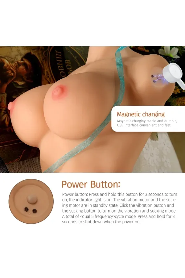 Yeloly 15.43lb Half Body Sex Doll Sucking Torso Real Dolls Adult Toys - Merida view 3