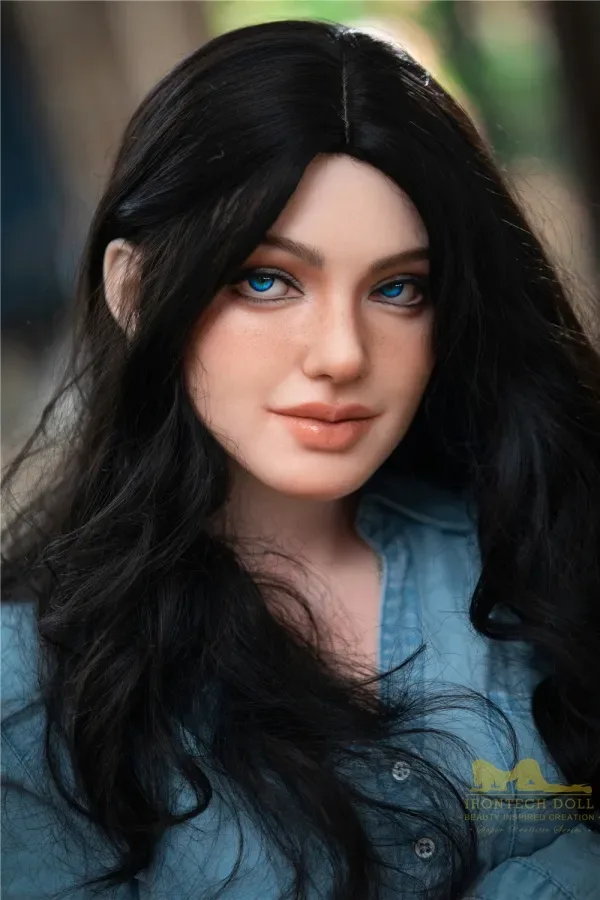 Ivy 152cm (4.99ft) A Cup Sex Doll Irontech Doll S27 Head Curly Hair Charming Eyes American Love Dolls Curvy Real Doll Silicone Materials view 3