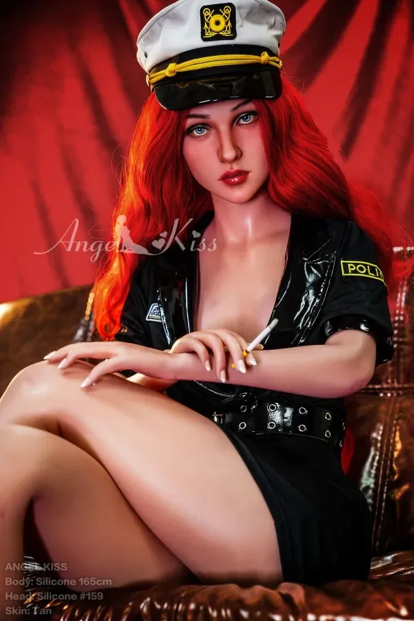 Casey 165cm (5.41ft) F Cup Sex Doll Angelkiss Doll LS10 Head Tanned Skin Red Hair American Sexdolls Curvy Real Doll Silicone Materials view 7