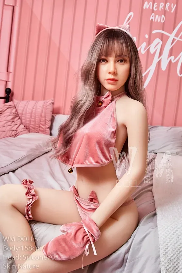 Maria 158cm D-cup 70# Silicone Head WM Sex Doll Sweet Asian Medium Breast Skinny Real Doll view 5