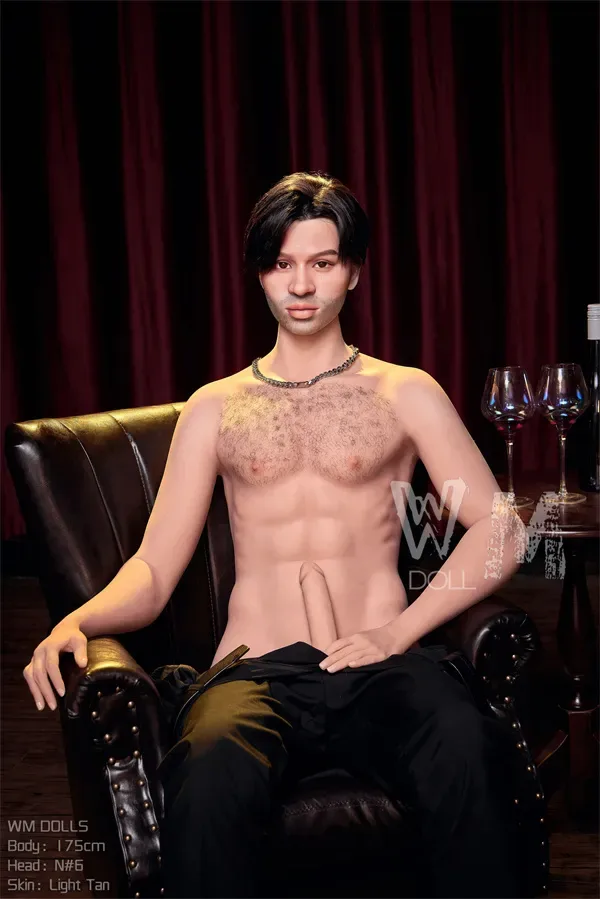 Kino  WM N6 Head Sexdoll Attractive Beard Strong Muscles TPE American Sex Dolls 175cm (5.74ft) Real Doll Male Love Doll view 4