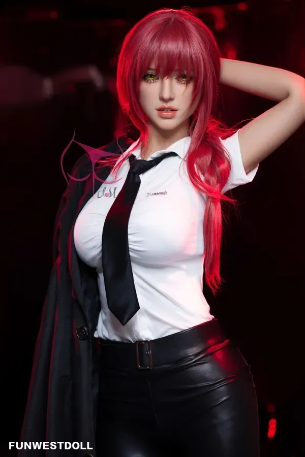 Chloe 162cm(5.31ft) F Cup Sex Doll Funwest Doll #035 Head 3d Facial Features Red Hair American Love Dolls Adult Real Doll TPE Materials view 5
