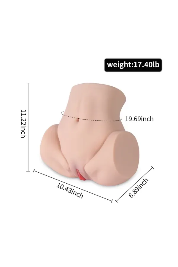 Yeloly 17.40lb Big Ass Sex Doll Real Size Torso Real Dolls Pocket Pussy - Ruby view 6