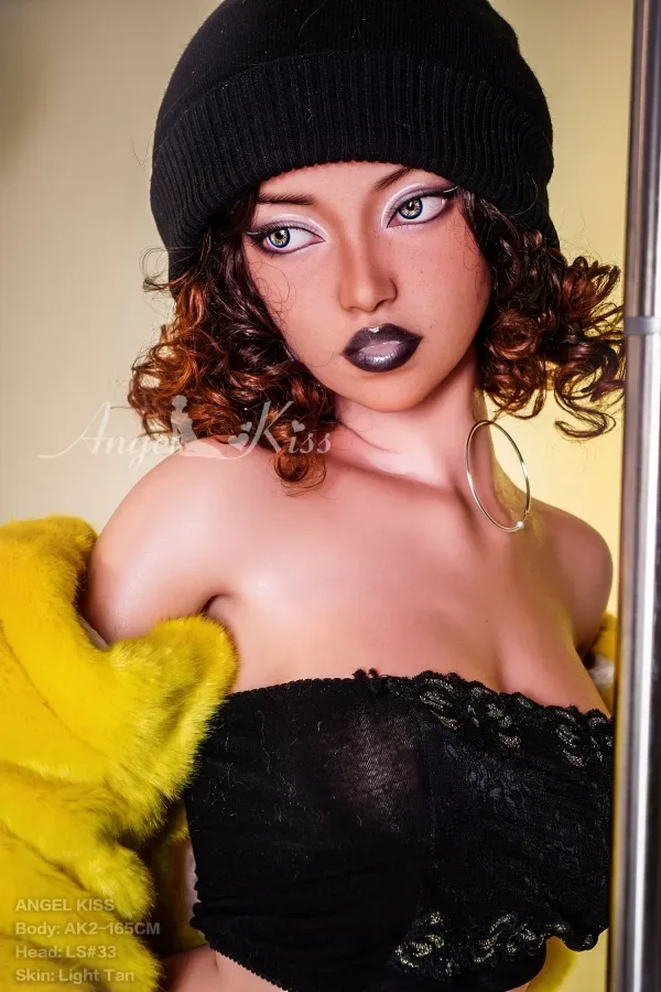 Winola Silicone 165cm (5.41ft) Sex Doll Big Boobs LS #33 Head Angelkiss Doll Curly Hair American Love Dolls view 2
