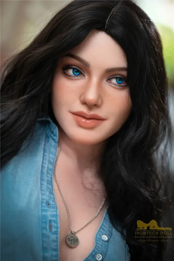 Ivy 152cm (4.99ft) A Cup Sex Doll Irontech Doll S27 Head Curly Hair Charming Eyes American Love Dolls Curvy Real Doll Silicone Materials view 8