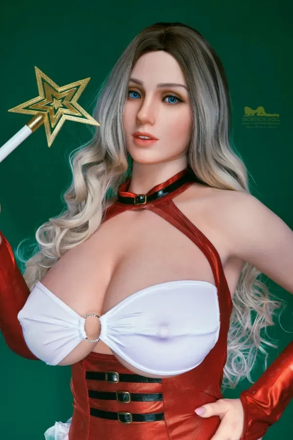 Camille Realistic Fair Skin Christmas Dress American Woman Sex Doll 160cm S5 Head H-cup Huge Tits Love Doll Blonde TPE Irontechdoll Sexdoll view 7