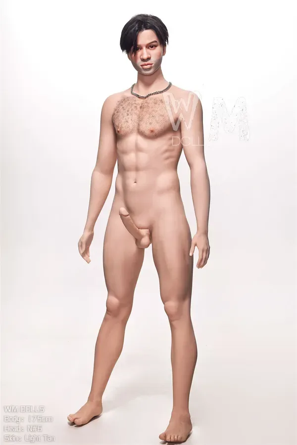 Kino  WM N6 Head Sexdoll Attractive Beard Strong Muscles TPE American Sex Dolls 175cm (5.74ft) Real Doll Male Love Doll view 8