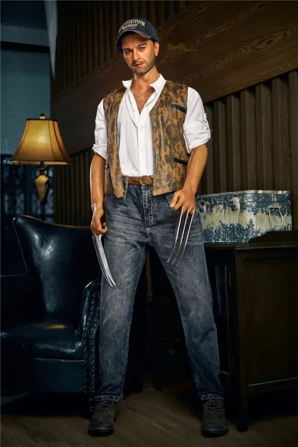 Irontech Silicone Male Sex Dolls 176cm Brown Skin Strong Muscle American Mature Uncle Love Doll William view 6